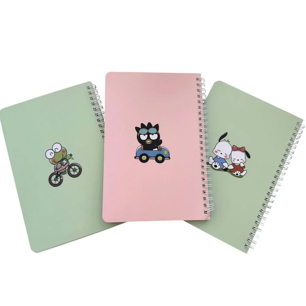Spiral Notebook Set Keroppi Badtz-Maru Pochacco Lined Stationery 3 Pack